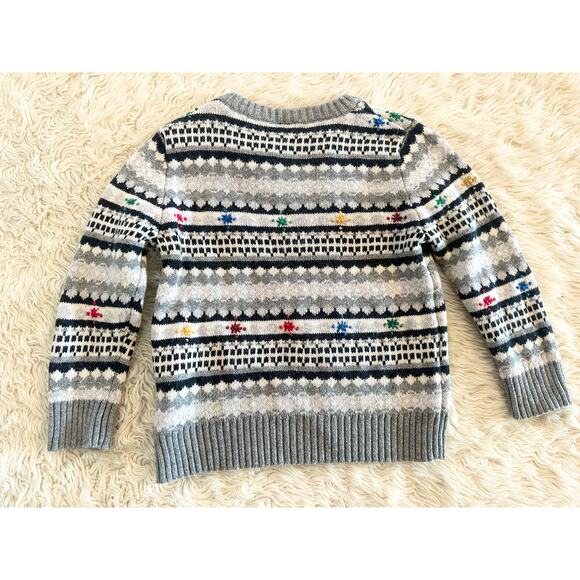 Hanna Andersson Fair Isle Sweater Christmas Holiday size 90 3T - Picture 6 of 7